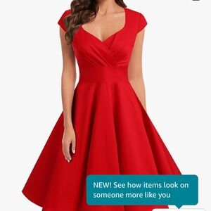 Women’s short 1950’s retro vintage swing dress